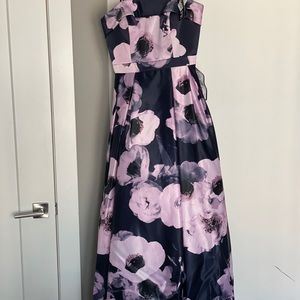 Xscape strapless gown, navy, US 8, brand new